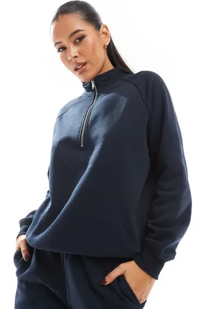 Pieces® Sweater van co-ord set met halve rits in donker