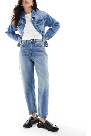 Ralph Lauren Toelopende jeans met wijde ronde pijpen in lichtblauwe wassing