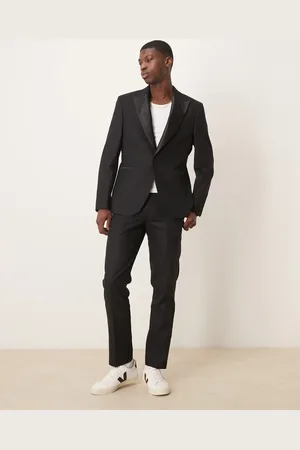 ASOS Smal smokingcolbert van linnenmix in