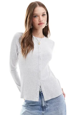 Abercrombie & Fitch Top met lange mouwen en knopen in