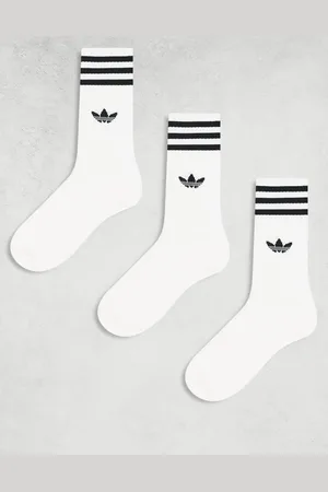 adidas Set van 3 paar effen hoge sokken in wit