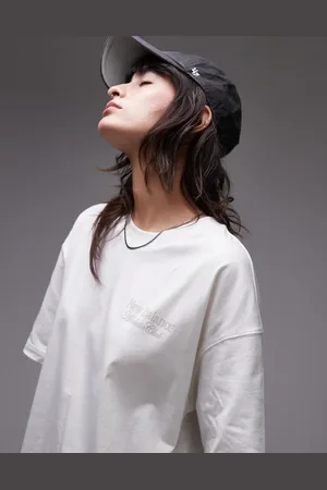 New Balance Oversized T-shirt met grafische print in crème