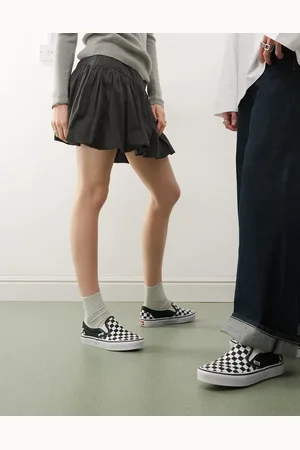 Vans Classic - Colour Theory - Instapsneakers met dambordruitjes in donkergroen