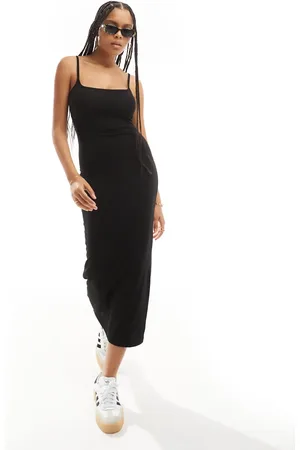 Miss Selfridge Maxi-jurk met dunne bandjes en vierkante halslijn in
