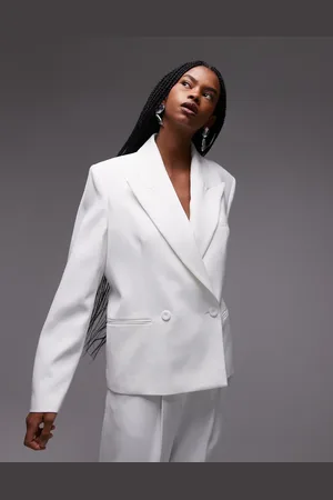 MANGO Capsule - Rechte cropped blazer in , deel van co-ord set