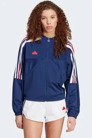 adidas Adidas - Tiro - Trainingsjack met afgesneden 3-stripes in team marineblauw 2 / wit