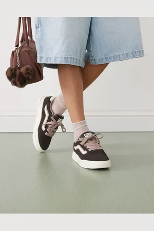 Vans Hylane - Sneakers van suède met dikke zool in donkerbruin