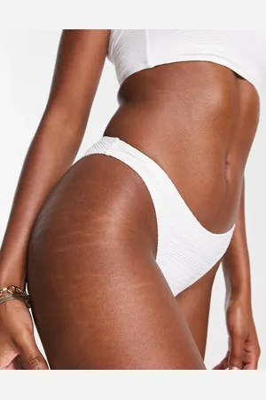 Topshop Hoog uitgesneden bikinibroekje met textuur in