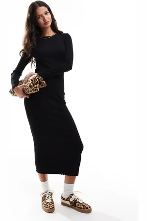 Miss Selfridge Midi-jurk met lange mouwen in