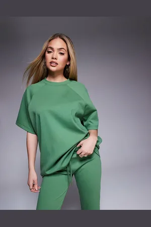 ASOS Raglan-T-shirt met interlock-naden in , deel van co-ord set