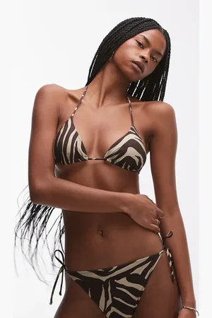 & OTHER STORIES Triangel bikinitopje met uitneembare vulling en zebraprint in