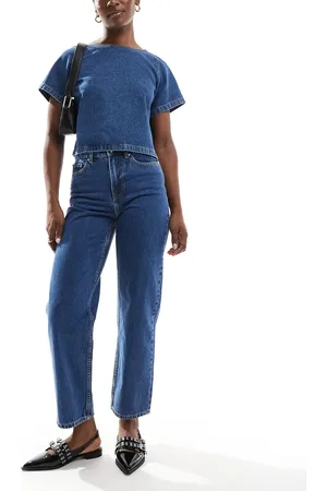 Bershka Mom jeans met comfortabele pasvorm in authentiek