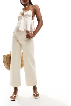 & OTHER STORIES Cropped jeans met wijde pijpen in naturel