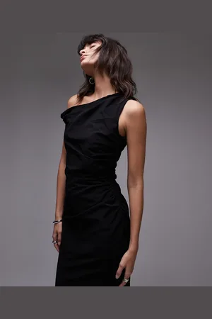 MANGO Midi bardotjurk met gedraaid detail in