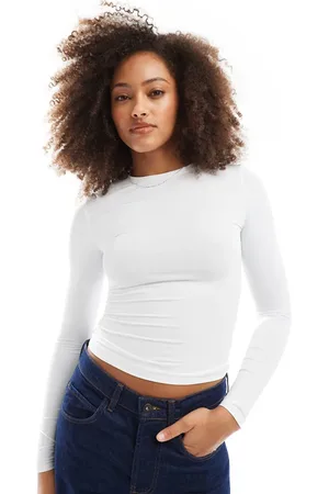 Pull&Bear Vormende top van polyamide met lange mouwen in