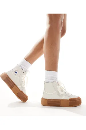 Converse Cruise - Hoge sneakers met gomzool in crème
