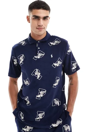 Ralph Lauren Klassiek oversized polo van badstof bedekt met gevleugeld P-logo in , deel van co-ord set
