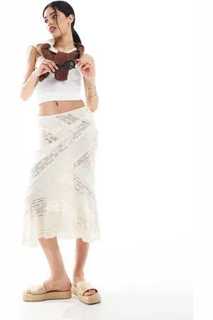 Pull&Bear Midirok van kant met asymmetrische zoom in