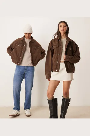 Calvin Klein Oversized denim jack in donkerbruin, exclusief bij ASOS