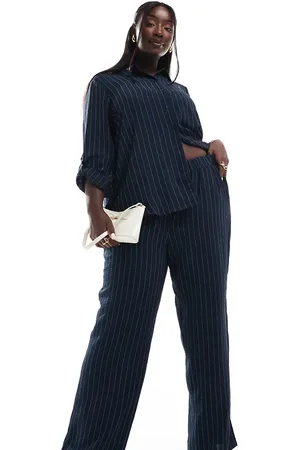VERO MODA Ruimvallende broek in met krijtstreep, deel van co-ord set