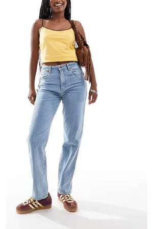 Wrangler Mom jeans met hoge taille in lichte wassing