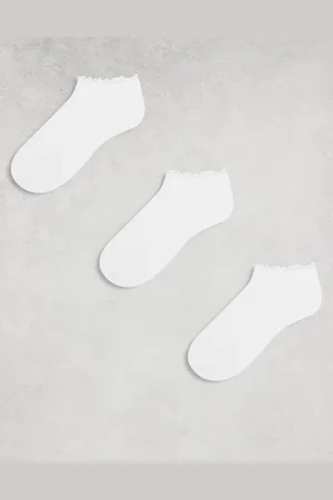 ASOS Set van 3 paar enkelsokken in met rucherandje