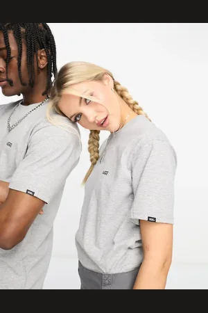 Vans Uniseks T-shirt met logo links op de borst in gemêleerd