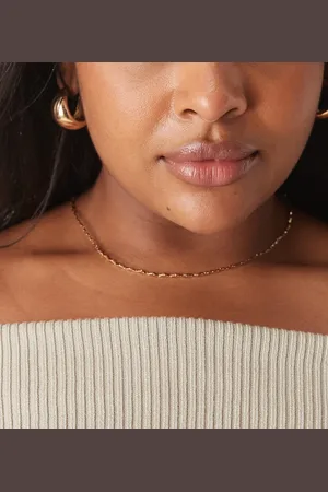 ASOS ASOS DESIGN Curve - Korte gedraaide ketting met geschakelde oogjes in goudkleur