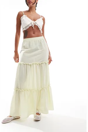 Reclaimed Western maxi rok met stroken in