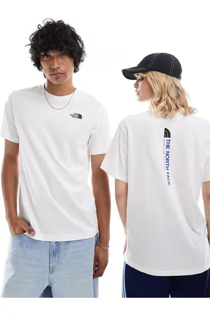 The North Face T-shirt met verticale logoprint op de rug in