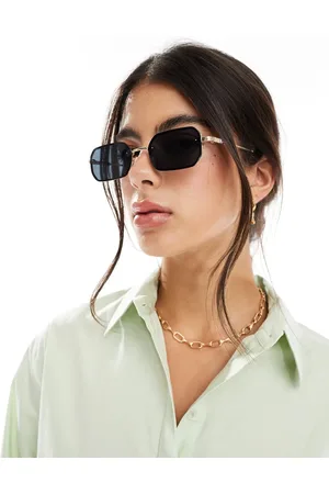 Pieces® Retro zonnebril met zwarte glazen in