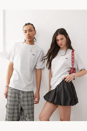 Vans Oversized T-shirt met logo op de borst in lichtgrijs