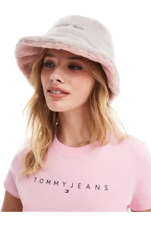 Tommy Hilfiger Bucket hat van imitatiebont in gebroken