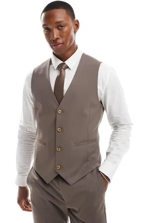 ASOS Skinny gilet in lichtbruin