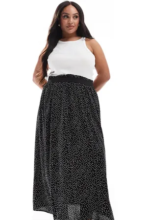 ONLY Geplooide midirok in met stippen