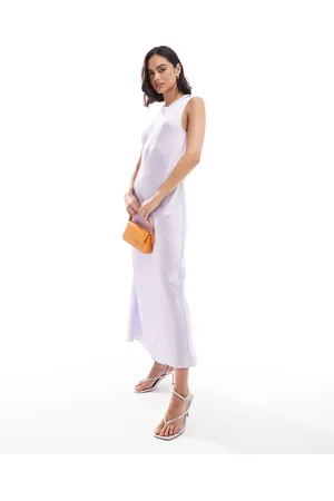ASOS Satijnen maxi jurk in lavendel