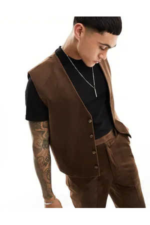 ASOS Boxy gilet van suedette met cropped pasvorm in