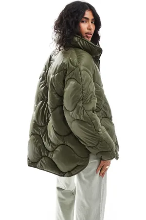 JJXX Oversized gewatteerd jack met opstaande boord in