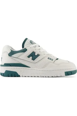 New Balance 550 - Sneakers in wit en turkoois