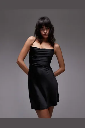 MANGO Mini cami jurk met gestrikte achterkant in