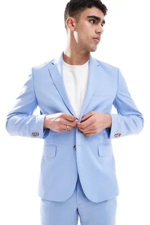 JACK & JONES Supersmalle colbert in lichtblauw