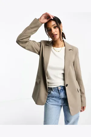 Pull&Bear Oversized blazer in taupe