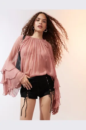 MANGO Suède mini short in