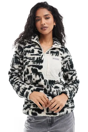 Columbia West Band II - Fleece met korte rits in ton-sur-ton donker stone 