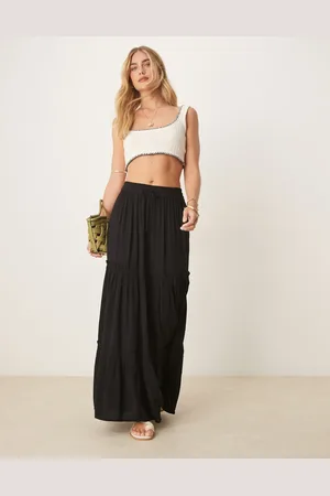 VILA Boho maxirok met stroken in