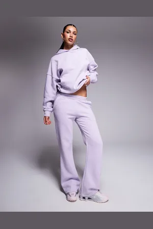 Kaiia Studio - Joggingbroek met geborduurd logo op de achterzak in lila en roze, deel van co-ord set