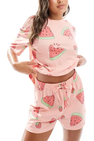 ASOS Pyjamaset met oversized T-shirt en short met watermeloenen in