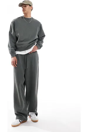 ASOS Joggingbroek van zware stof in gewassen kaki, deel van co-ord set
