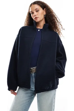 Weekday Lea - Oversized sweatshirt van borg met rits in
