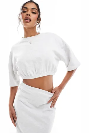 Kaiia Exclusives - Cropped oversized T-shirt in , deel van co-ord set